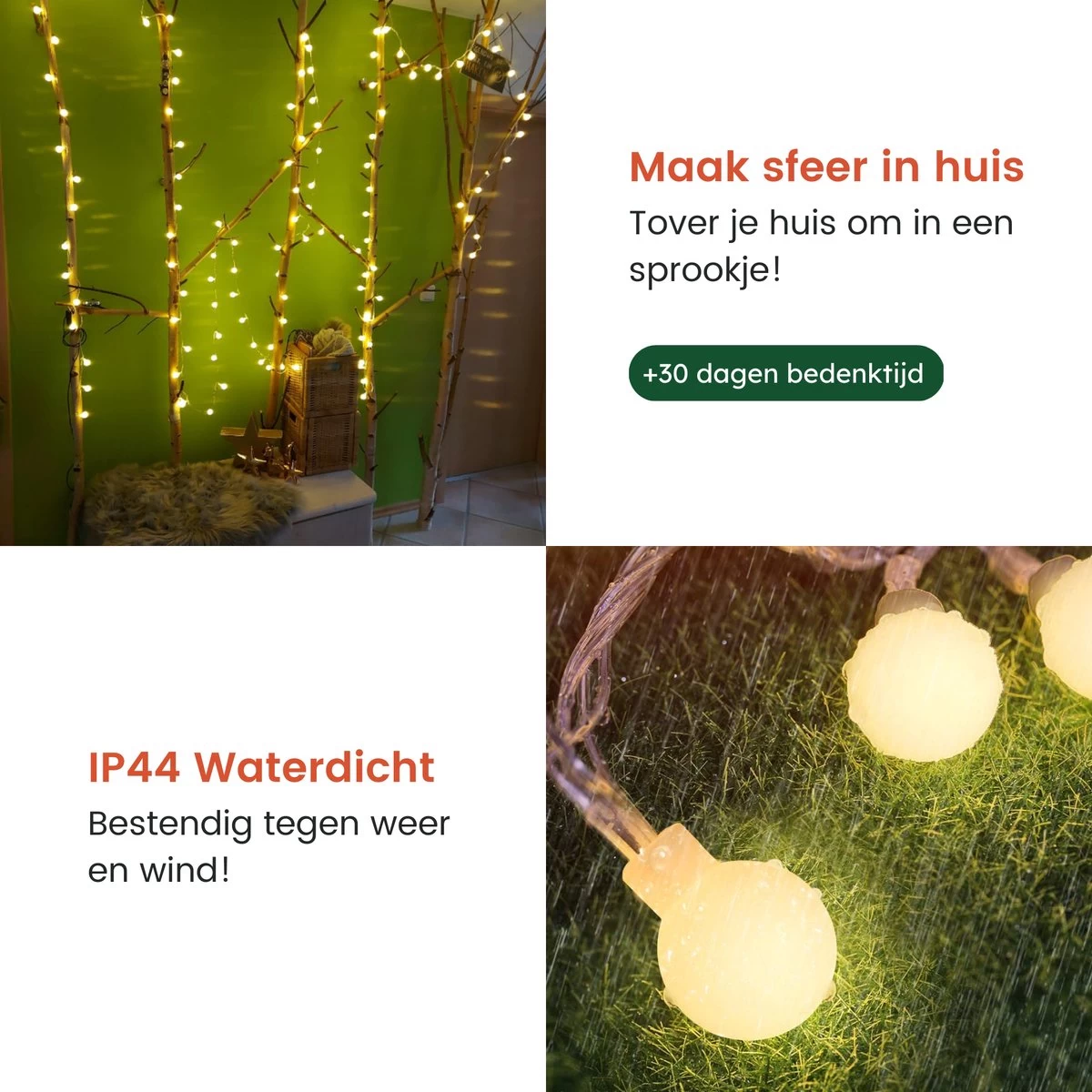 Partizzle 12m Lichtsnoer - Buiten & Binnen - Kamer Decoratie Lichtjes Slinger Tieners - Lampjes Lichtslinger Kinderkamer - Fotoslinger - Sfeer En Feestverlichting - Tuinverlichting - Warm Wit / 120 LEDs 6 Partizzle 12m Lichtsnoer - Buiten & Binnen - Kamer Decoratie Lichtjes Slinger Tieners - Lampjes Lichtslinger Kinderkamer - Fotoslinger - Sfeer En Feestverlichting - Tuinverlichting - Warm Wit / 120 LEDs - Afbeelding 4