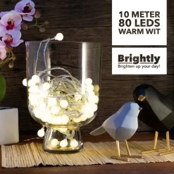 Brightly® Lichtsnoer Van 10 Meter LED – Op Batterijen – Voor Binnen En Buiten – Warm Wit Lichtslinger – Tuinverlichting Met Lampjes Slinger – LED Fairy Lights – Waterdicht -Philips Hue Winkel 1200x1200 2361