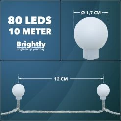 Brightly® Lichtsnoer Van 10 Meter LED – Op Batterijen – Voor Binnen En Buiten – Warm Wit Lichtslinger – Tuinverlichting Met Lampjes Slinger – LED Fairy Lights – Waterdicht -Philips Hue Winkel 1200x1200 2363
