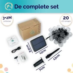 Groovy Light Solar Tuinverlichting Op Zonne-Energie En Netstroom Met 20 LED's - Kerstverlichting Buiten – 3+2m - ø5cm -Philips Hue Winkel 1200x1200 2388