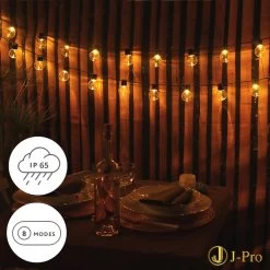 J-Pro Frigus 20 Lichtsnoer Buiten Op Netstroom - Tuinverlichting LED - Buiten Lichtslinger - 20 LEDs Tuinverlichting Met Stekker - 3+2m - ø5cm -Philips Hue Winkel 1200x1200 2392