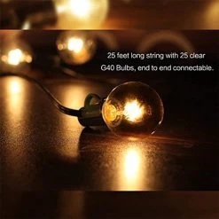 Merkloos Setilo - Lichtsnoer Buiten - Slinger Lampjes - Lichtslinger - Tuinverlichting - 7.6m, 25 LED Lampjes - 2 Reservelampjes - Met Stekker Op Netstroom - Meerdere Lichtsnoeren Connecteerbaar - Warm Wit - Wordt Niet Warm -Philips Hue Winkel 1200x1200 2456