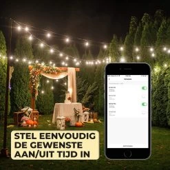 Nince Smart Tuinverlichting 15 Meter - Bedien Met Smartphone - Sfeerverlichting Voor In De Tuin - Lichtsnoer - Tuinverlichting Met Snoer - E27 15 Nince Smart Tuinverlichting 15 Meter - Bedien Met Smartphone - Sfeerverlichting Voor In De Tuin - Lichtsnoer - Tuinverlichting Met Snoer - E27 -Philips Hue Winkel 1200x1200 2482