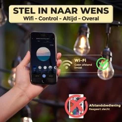 Nince Smart Tuinverlichting 15 Meter - Bedien Met Smartphone - Sfeerverlichting Voor In De Tuin - Lichtsnoer - Tuinverlichting Met Snoer - E27 16 Nince Smart Tuinverlichting 15 Meter - Bedien Met Smartphone - Sfeerverlichting Voor In De Tuin - Lichtsnoer - Tuinverlichting Met Snoer - E27 -Philips Hue Winkel 1200x1200 2483