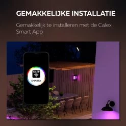 Calex Smart Outdoor LED Buitenlamp - Slimme Wandlamp - RGB En Warm Wit Licht - 4W - Zwart -Philips Hue Winkel 1200x1200 2497