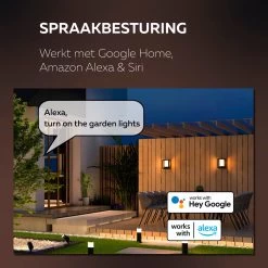 Calex Smart Outdoor LED Buitenlamp - Slimme Wandlamp - RGB En Warm Wit Licht - 4W - Zwart -Philips Hue Winkel 1200x1200 2502