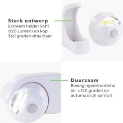 Cheqo® Bewegingsmelder - Lamp Met Bewegingssensor Voor Binnen En Buiten - Plafondlamp - 0 Tot 5m Afstand - Automatisch Aan/Uit - 25sec Vertraging - Wandmontage - Op Batterijen 11 Cheqo® Bewegingsmelder - Lamp Met Bewegingssensor Voor Binnen En Buiten - Plafondlamp - 0 Tot 5m Afstand - Automatisch Aan/Uit - 25sec Vertraging - Wandmontage - Op Batterijen -Philips Hue Winkel 1200x1200 2508