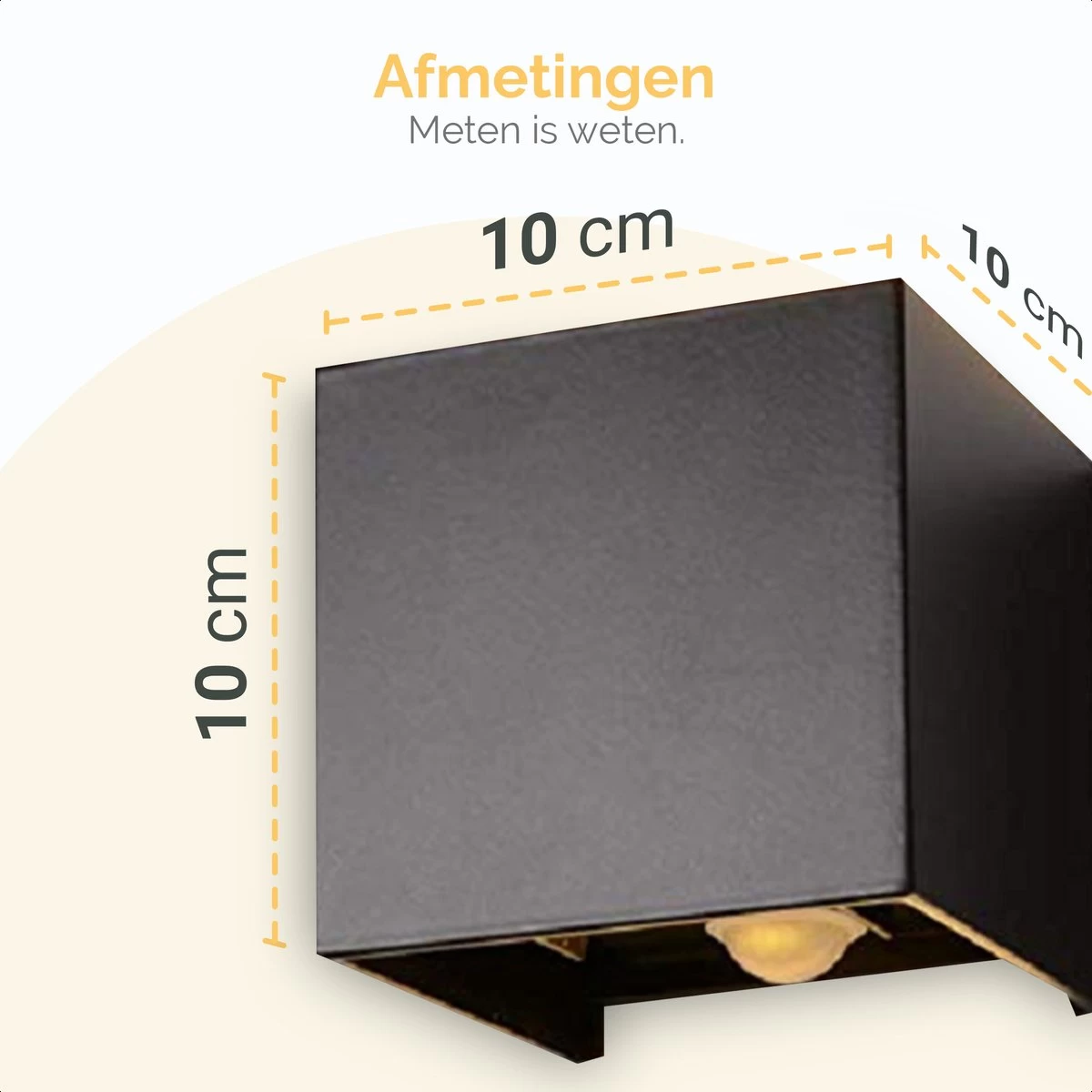 Goliving Buitenlamp Met Bewegingssensor – Wandlamp Zwart Binnen En Buiten – Kubuslamp Industrieel – Waterdichte LED-verlichting - Energiezuinig En Roestvrij 8 Goliving Buitenlamp Met Bewegingssensor – Wandlamp Zwart Binnen En Buiten – Kubuslamp Industrieel – Waterdichte LED-verlichting - Energiezuinig En Roestvrij - Afbeelding 6