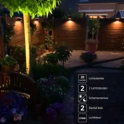 Solar Wandlamp Buiten 'Sven' Recht - Downlight - Warm Wit Licht - Wandlamp Op Zonne-energie -Philips Hue Winkel 1200x1200 2527
