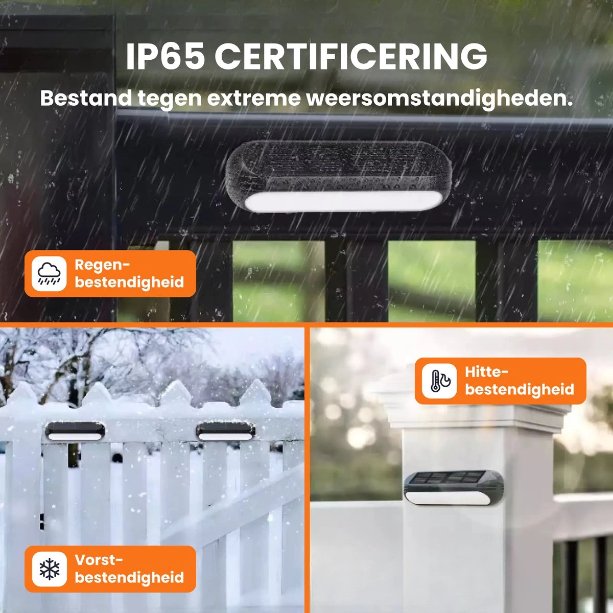 HEKO Solar® Tuinverlichting Dense - 4 Stuks - Solar Tuinverlichting Op Zonneenergie - Solar Wandlamp Buiten - Dag Nacht Sensor - 11 LEDs - RGB - Warm Wit Licht - Met Schroeven 5 HEKO Solar® Tuinverlichting Dense - 4 Stuks - Solar Tuinverlichting Op Zonneenergie - Solar Wandlamp Buiten - Dag Nacht Sensor - 11 LEDs - RGB - Warm Wit Licht - Met Schroeven - Afbeelding 3