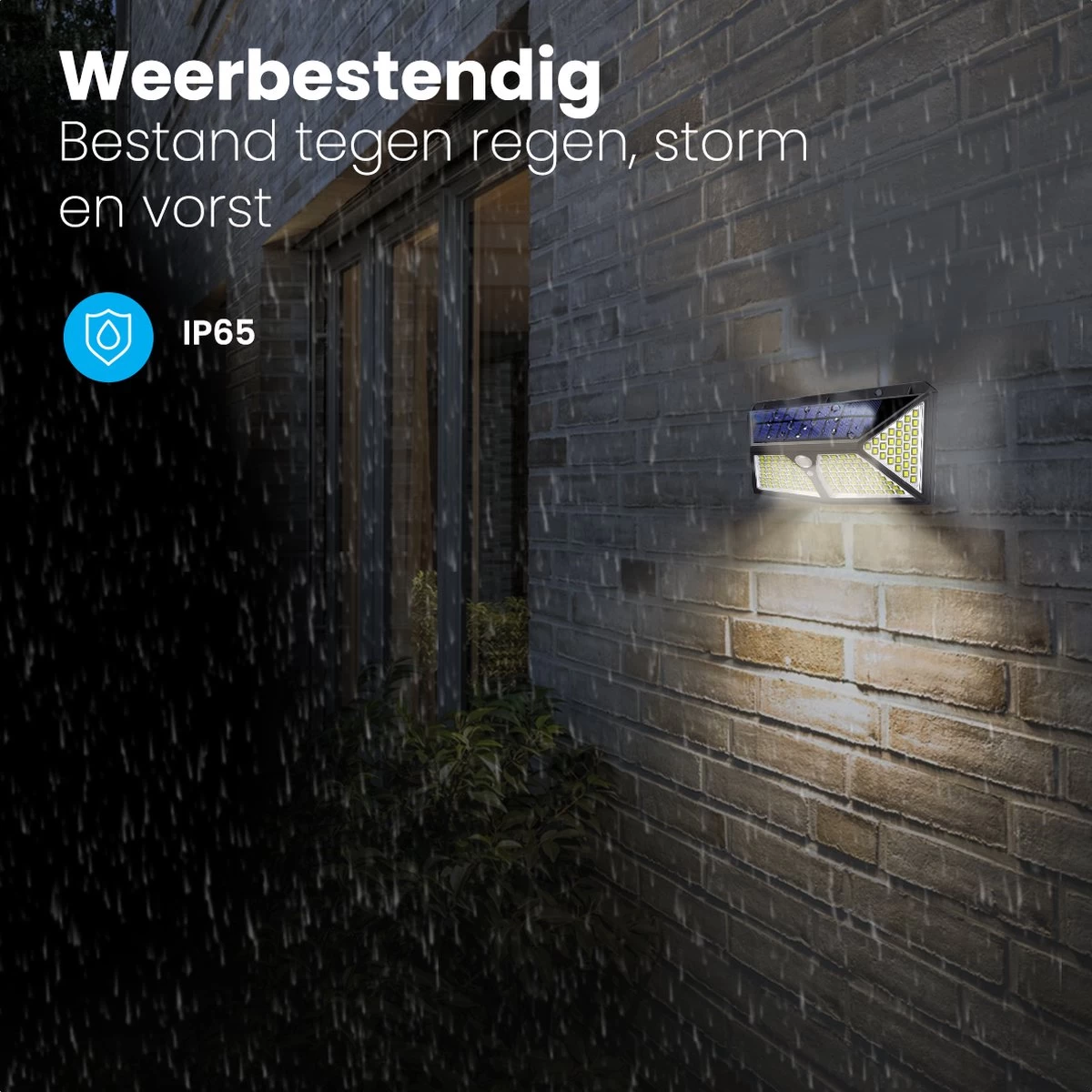 Auronic Buitenlamp - Zonne-energie - Bewegingssensor - 180 LED's - Wandlamp - IP65 - Zwart 7 Auronic Buitenlamp - Zonne-energie - Bewegingssensor - 180 LED's - Wandlamp - IP65 - Zwart - Afbeelding 5