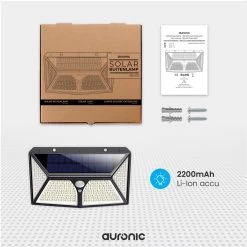 Auronic Buitenlamp - Zonne-energie - Bewegingssensor - 180 LED's - Wandlamp - IP65 - Zwart 19 Auronic Buitenlamp - Zonne-energie - Bewegingssensor - 180 LED's - Wandlamp - IP65 - Zwart -Philips Hue Winkel 1200x1200 2550