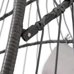 Pro Garden Lowander Hangstoel Egg 191x126x126- Schommelstoel Met Rattan Cocoon En Robuust Stalen Standaard Incl. Kussens - Volledig Inklapbaar - Lichtgrijs -Philips Hue Winkel 1200x1200 256