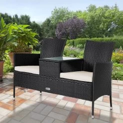 Casaria Polyrattan Tuinbank - Incl. Kussen - 143x55x88 Cm Zwart 15 Casaria Polyrattan Tuinbank - Incl. Kussen - 143x55x88 Cm Zwart -Philips Hue Winkel 1200x1200 257