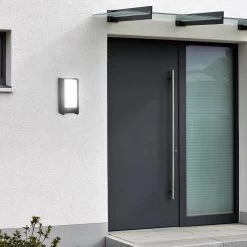 B.K.Licht - Buiten Wandlamp - Met Bewegingssensor - Voor Buiten - Netstroom - Metalen - Rechthoekige - Zwarte Wandlampen - Met 1 Lichtpunt - IP44 - Buitenverlichting - Buitenlamp - E27 Fitting - 25.5x12x10 Cm - Excl. Lichtbron -Philips Hue Winkel 1200x1200 2573