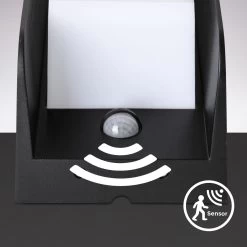 B.K.Licht - Buiten Wandlamp - Met Bewegingssensor - Voor Buiten - Netstroom - Metalen - Rechthoekige - Zwarte Wandlampen - Met 1 Lichtpunt - IP44 - Buitenverlichting - Buitenlamp - E27 Fitting - 25.5x12x10 Cm - Excl. Lichtbron -Philips Hue Winkel 1200x1200 2575