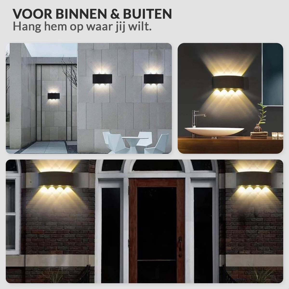 SensaHome Oval - LED Wandlamp Voor Binnen En Buiten - Buitenlamp, Wandspot & Sfeerverlichting - Tuin Lamp/Verlichting - Warm Wit Licht (2800K-3200K) - Zwart 4 SensaHome Oval - LED Wandlamp Voor Binnen En Buiten - Buitenlamp, Wandspot & Sfeerverlichting - Tuin Lamp/Verlichting - Warm Wit Licht (2800K-3200K) - Zwart - Afbeelding 2