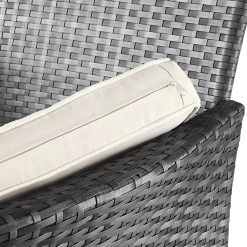 Casaria Polyrattan Tuinbank - Incl. Tafel & Kussens 7 Cm - Grijs -Philips Hue Winkel 1200x1200 268