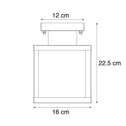 QAZQA Rotterdam - Moderne Plafondlamp Voor Buiten - 1 Lichts - L 160 Mm - Zwart - Buitenverlichting -Philips Hue Winkel 1200x1200 2720