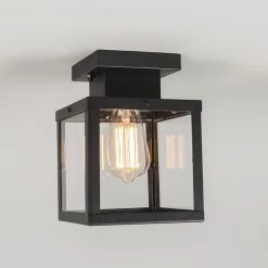 QAZQA Rotterdam - Moderne Plafondlamp Voor Buiten - 1 Lichts - L 160 Mm - Zwart - Buitenverlichting -Philips Hue Winkel 1200x1200 2726