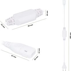 HOFTRONIC FLEX120 - Dimbare LEDstrip 10m - 3000K Warm Wit - IP65 Voor Binnen En Buiten - 120 LEDs Per Meter 2835 High Lumen - 640 Lumen Per Meter - Waterdicht En UV Bestendig - Per Meter Inkortbaar - Incl. Netvoeding En Eurostekker -Philips Hue Winkel 1200x1200 2742