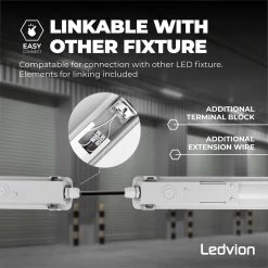 Ledvion LED TL Armatuur 60cm - IP65 - Koppelbaar - RVS Clips 12 Ledvion LED TL Armatuur 60cm - IP65 - Koppelbaar - RVS Clips -Philips Hue Winkel 1200x1200 2755