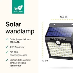 Vivid Green Solar Buitenlamp Met Bewegingssensor - Buitenverlichting Zonne Energie - Tuinverlichting - Wandlamp Buiten - Met Sensor - Led -Philips Hue Winkel 1200x1200 2765