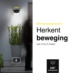 Vivid Green Solar Buitenlamp Met Bewegingssensor 208 LED - Wandlamp Op Zonne Energie - Tuinverlichting - Waterdicht - Met Sensor - Lamp - Zwart -Philips Hue Winkel 1200x1200 2805