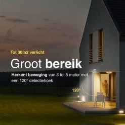 Vivid Green Solar Buitenlamp Met Bewegingssensor 208 LED - Wandlamp Op Zonne Energie - Tuinverlichting - Waterdicht - Met Sensor - Lamp - Zwart -Philips Hue Winkel 1200x1200 2807