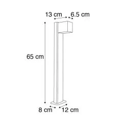QAZQA Baleno - Moderne Staande Buitenlamp | Staande Lamp Voor Buiten - 1 Lichts - H 650 Mm - Donkergrijs - Buitenverlichting -Philips Hue Winkel 1200x1200 2813