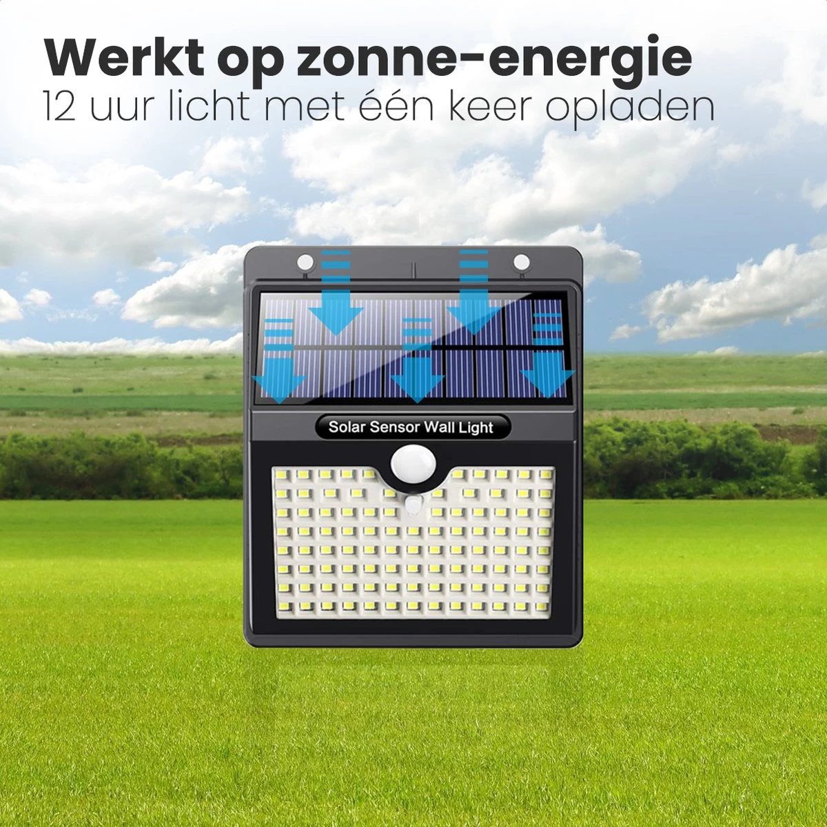 Auronic Solar Buitenlamp Met Bewegingssensor - 97 LED's - Wit Licht - Op Zonne-energie - IP65 Waterdicht - 4 Stuks 10 Auronic Solar Buitenlamp Met Bewegingssensor - 97 LED's - Wit Licht - Op Zonne-energie - IP65 Waterdicht - 4 Stuks - Afbeelding 8