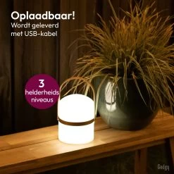Gadgy Tafellamp Buiten USB Oplaadbaar - Ø 14,5 Cm - LED Dimb. - Oplaadbare Lamp Voor Buiten En Binnen - Tuinverlichting - Tentlamp - Brandt Tot 160 Uur -Philips Hue Winkel 1200x1200 2881