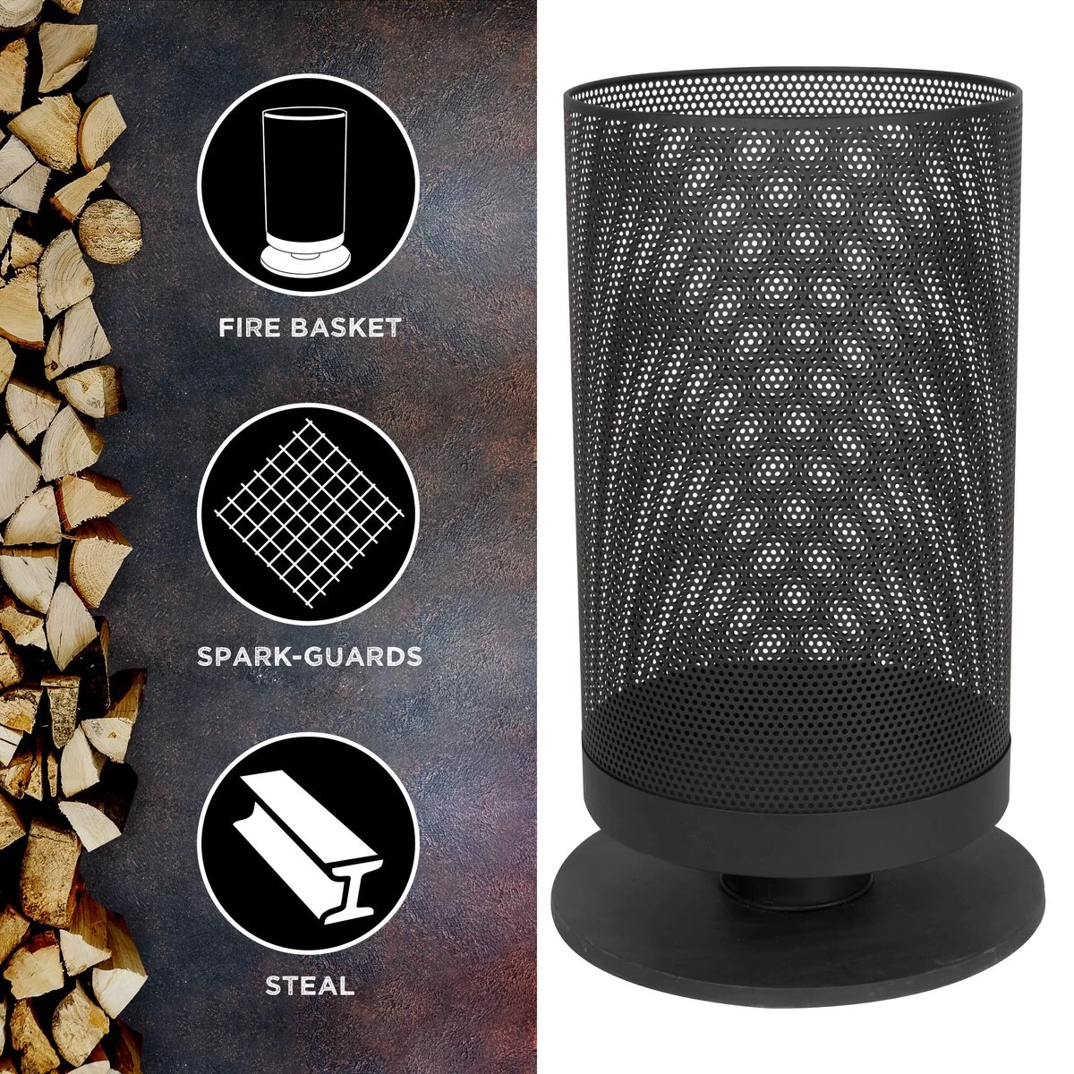 BBQ Collection Vuurkorf Op Voet - 72,5 Hoog - Ø 44,5 Cm - Inclusief Pook - Staal - Zwart 10 BBQ Collection Vuurkorf Op Voet - 72,5 Hoog - Ø 44,5 Cm - Inclusief Pook - Staal - Zwart - Afbeelding 8