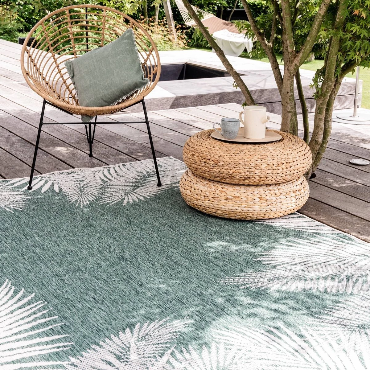 Buiten Vloerkleed Leaf - Groen - Dubbelzijdig - EVA Interior - Polypropyleen - 200 X 290 Cm - (L) 3 Buiten Vloerkleed Leaf - Groen - Dubbelzijdig - EVA Interior - Polypropyleen - 200 X 290 Cm - (L)