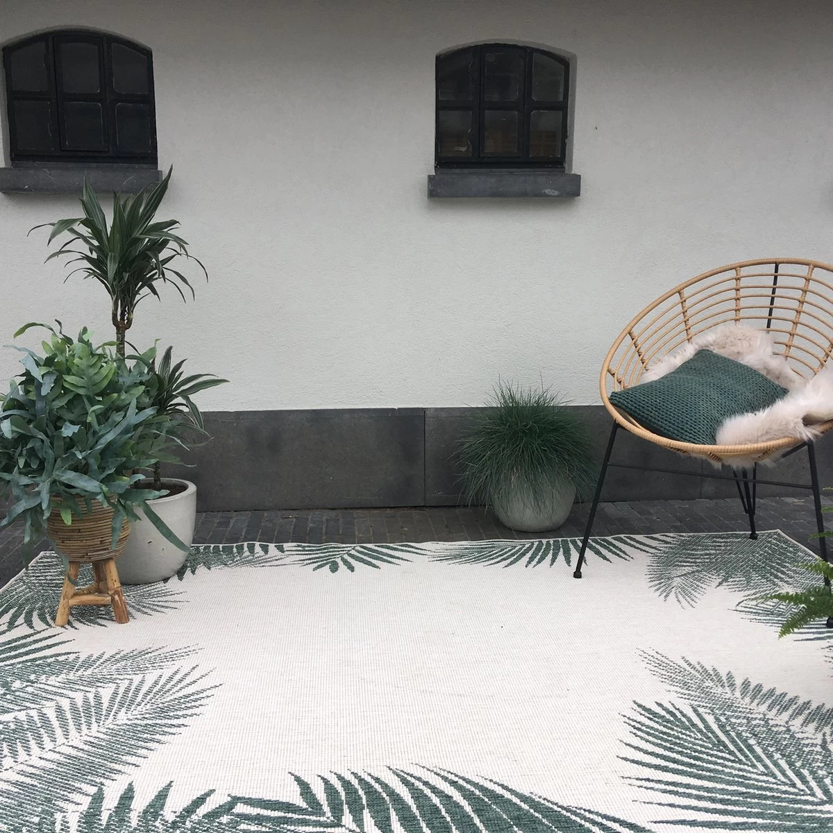 Buiten Vloerkleed Leaf - Groen - Dubbelzijdig - EVA Interior - Polypropyleen - 200 X 290 Cm - (L) 13 Buiten Vloerkleed Leaf - Groen - Dubbelzijdig - EVA Interior - Polypropyleen - 200 X 290 Cm - (L) - Afbeelding 11