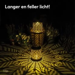 Gadgy Solar Lantaarn Pauw - Tafellamp Set Van 2 - Solar Tuinverlichting Op Zonneenergie - Led Buitenverlichting Met Dag/nacht Sensor - Hanglamp - Tuinlantaarn - 27 X Ø 12.5 Cm - Zwart/Goud - Metaal -Philips Hue Winkel 1200x1200 2928
