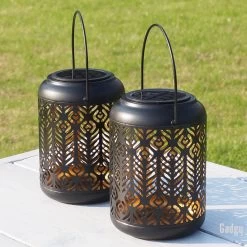 Gadgy Solar Lantaarn Pauw - Tafellamp Set Van 2 - Solar Tuinverlichting Op Zonneenergie - Led Buitenverlichting Met Dag/nacht Sensor - Hanglamp - Tuinlantaarn - 27 X Ø 12.5 Cm - Zwart/Goud - Metaal -Philips Hue Winkel 1200x1200 2929