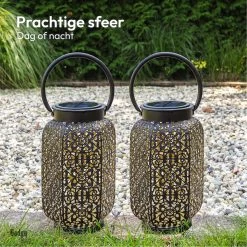 Gadgy Solar Oosterse Lantaarn - Tafellamp Set Van 2 - Solar Tuinverlichting Op Zonneenergie - Led Buitenverlichting Met Dag/Nacht Sensor - Hanglamp - Tuinlantaarn - 22xØ14CM - Metaal - Zwart 14 Gadgy Solar Oosterse Lantaarn - Tafellamp Set Van 2 - Solar Tuinverlichting Op Zonneenergie - Led Buitenverlichting Met Dag/Nacht Sensor - Hanglamp - Tuinlantaarn - 22xØ14CM - Metaal - Zwart -Philips Hue Winkel 1200x1200 2933