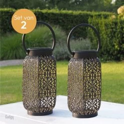 Gadgy Solar Oosterse Lantaarn - Tafellamp Set Van 2 - Solar Tuinverlichting Op Zonneenergie - Led Buitenverlichting Met Dag/Nacht Sensor - Hanglamp - Tuinlantaarn - 22xØ14CM - Metaal - Zwart 16 Gadgy Solar Oosterse Lantaarn - Tafellamp Set Van 2 - Solar Tuinverlichting Op Zonneenergie - Led Buitenverlichting Met Dag/Nacht Sensor - Hanglamp - Tuinlantaarn - 22xØ14CM - Metaal - Zwart -Philips Hue Winkel 1200x1200 2935