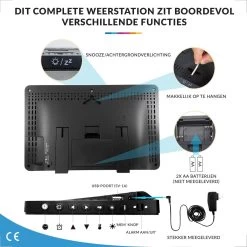 YONO Weerstation Binnen En Buiten – Draadloos Met Buitensensor - Thermometer - Hygrometer – Barometer - Maanstand – Datum En Tijd - WS300 Zwart -Philips Hue Winkel 1200x1200 2939