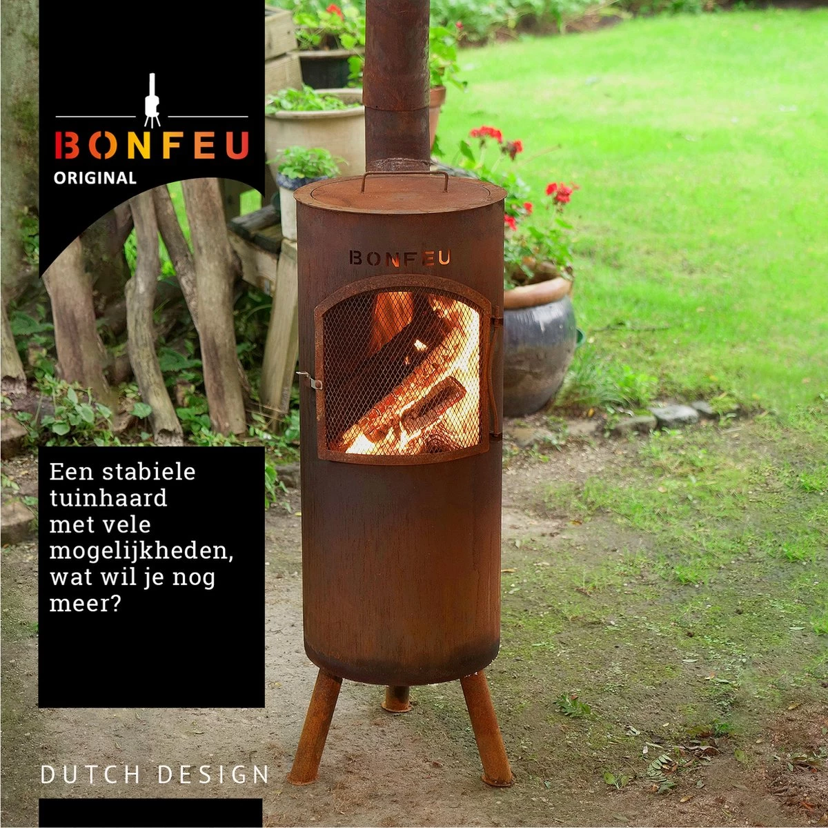 BonFeu Bongiano LP Roest Tuinhaard - L 30 X B 30 X H 153 Cm - Cortenstaal - Bruin - Tuinhaard - Terrasverwarming - Terrasverwarmers - Tuinkachel - Terraskachel - Houtkachel - Kachels 7 BonFeu Bongiano LP Roest Tuinhaard - L 30 X B 30 X H 153 Cm - Cortenstaal - Bruin - Tuinhaard - Terrasverwarming - Terrasverwarmers - Tuinkachel - Terraskachel - Houtkachel - Kachels - Afbeelding 5