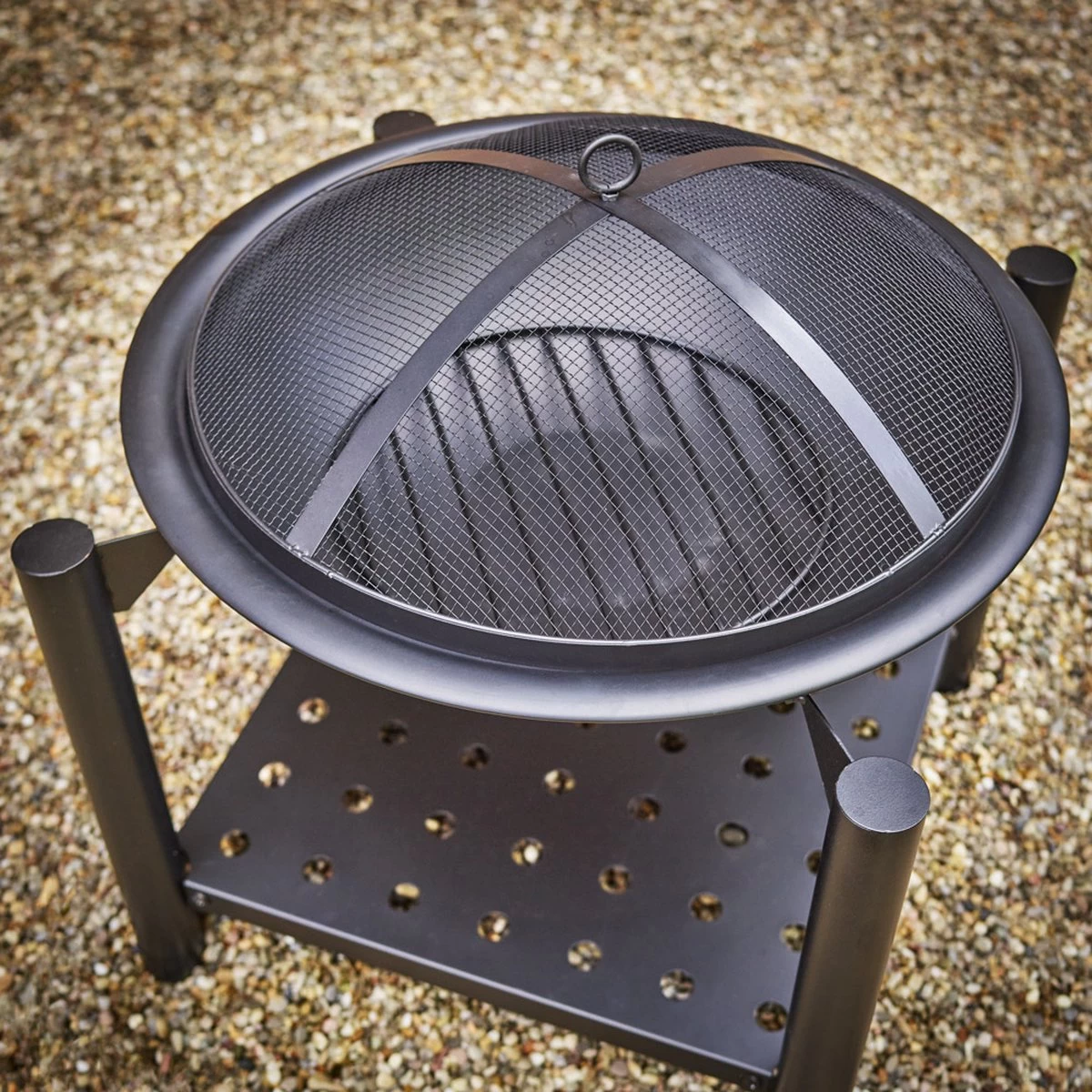 Gardebruk Vuurkorf Rond Ø 55 Cm – Incl. Pook & Vonkrooster – Zwart 7 Gardebruk Vuurkorf Rond Ø 55 Cm – Incl. Pook & Vonkrooster – Zwart - Afbeelding 5