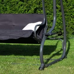 Springos Schommelbank | Linda-Schommel | 3-zits | Waterafstotend | Inclusief 2 Kussens | Verstelbare Luifel | 162 X 200 X 120 Cm | Zwart -Philips Hue Winkel 1200x1200 298