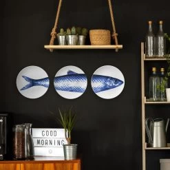 Borden Met Vis (3 Stuks) | Heinen Delfts Blauw | Design | Delfts Blauw | Wandbord |Wanddecoratie | -Philips Hue Winkel 1200x1200 2984