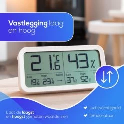 LifeWise Hygrometer Binnen - Luchtvochtigheidsmeter - Min/Max En Trend Weergave - Incl. Batterij 20 LifeWise Hygrometer Binnen - Luchtvochtigheidsmeter - Min/Max En Trend Weergave - Incl. Batterij -Philips Hue Winkel 1200x1200 2990