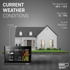 EMOS Weerstation Met Wind En Regenmeter, Draadloos Binnen- En Buitenweersysteem Met Kleurendisplay, Bewaakt Temperatuur, Luchtdruk, Luchtvochtigheid, Comfort & Hitte-index, 12-24 Uursvoorspelling 13 EMOS Weerstation Met Wind En Regenmeter, Draadloos Binnen- En Buitenweersysteem Met Kleurendisplay, Bewaakt Temperatuur, Luchtdruk, Luchtvochtigheid, Comfort & Hitte-index, 12-24 Uursvoorspelling -Philips Hue Winkel 1200x1200 2994
