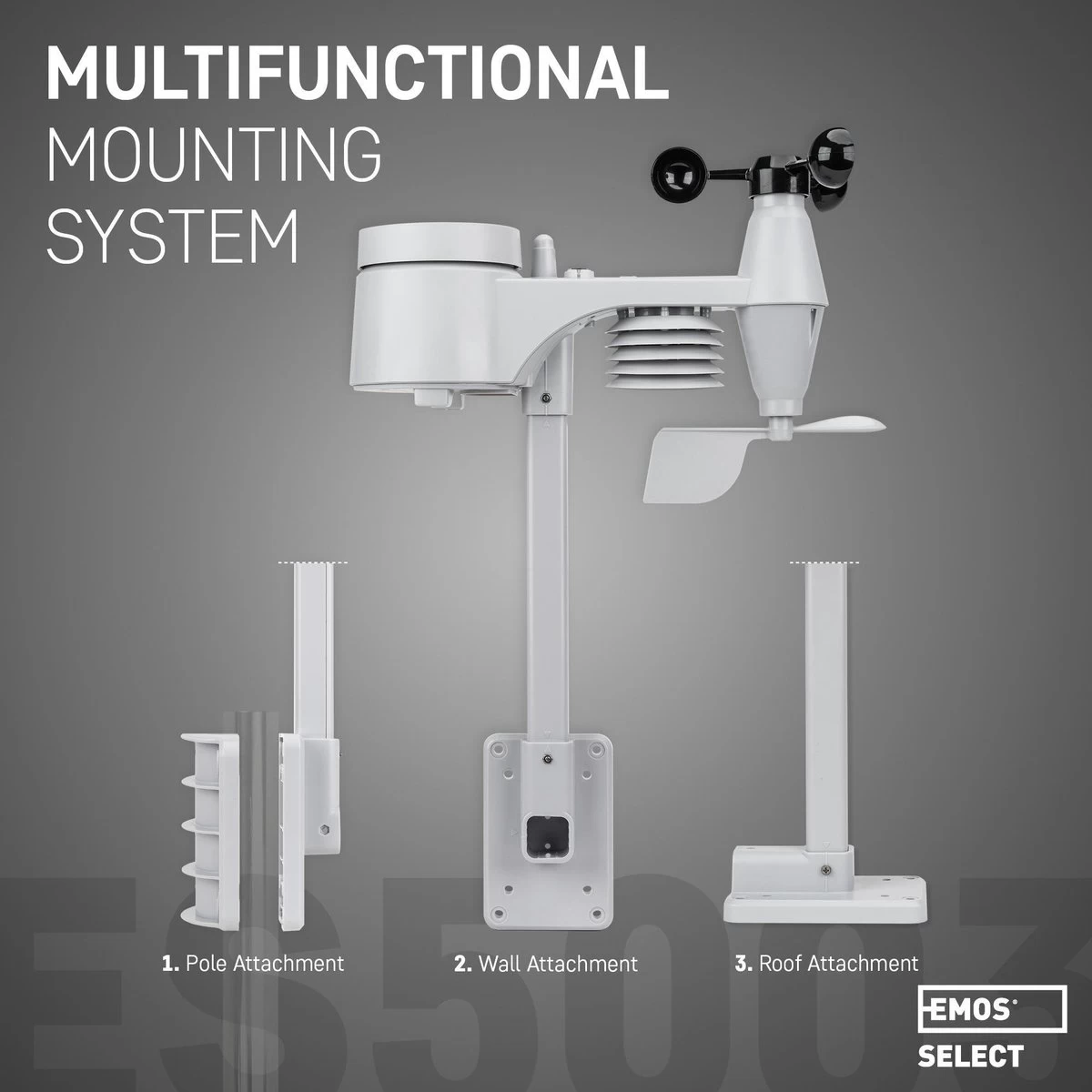 EMOS Weerstation Met Wind En Regenmeter, Draadloos Binnen- En Buitenweersysteem Met Kleurendisplay, Bewaakt Temperatuur, Luchtdruk, Luchtvochtigheid, Comfort & Hitte-index, 12-24 Uursvoorspelling 6 EMOS Weerstation Met Wind En Regenmeter, Draadloos Binnen- En Buitenweersysteem Met Kleurendisplay, Bewaakt Temperatuur, Luchtdruk, Luchtvochtigheid, Comfort & Hitte-index, 12-24 Uursvoorspelling - Afbeelding 4