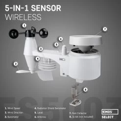 EMOS Weerstation Met Wind En Regenmeter, Draadloos Binnen- En Buitenweersysteem Met Kleurendisplay, Bewaakt Temperatuur, Luchtdruk, Luchtvochtigheid, Comfort & Hitte-index, 12-24 Uursvoorspelling 17 EMOS Weerstation Met Wind En Regenmeter, Draadloos Binnen- En Buitenweersysteem Met Kleurendisplay, Bewaakt Temperatuur, Luchtdruk, Luchtvochtigheid, Comfort & Hitte-index, 12-24 Uursvoorspelling -Philips Hue Winkel 1200x1200 2998