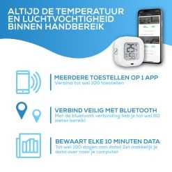 Infinite Goods Hygrometer Bluetooth - Weerstation - Luchtvochtigheidsmeter - Thermometer Voor Binnen - Vochtmeter - Gratis App - Incl. Batterij -Philips Hue Winkel 1200x1200 3044