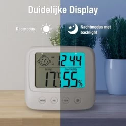 Thermometer En Hygrometer Met Batterijen - Digitale Luchtvochtigheidsmeter - Thermometer Binnen - 2 In 1 -Philips Hue Winkel 1200x1200 3056